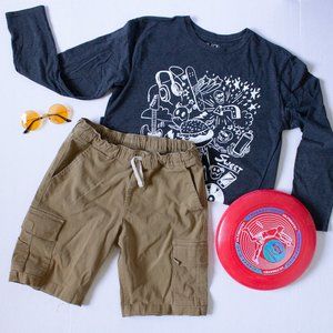 Tan Original Weatherproof Vintage style Drawstring Cargo Short - Boys L 14/16